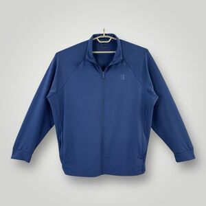 Bench Track Jacket Mens 2XL Blue Full Zip Athletic Recycled Polyester Athleisure